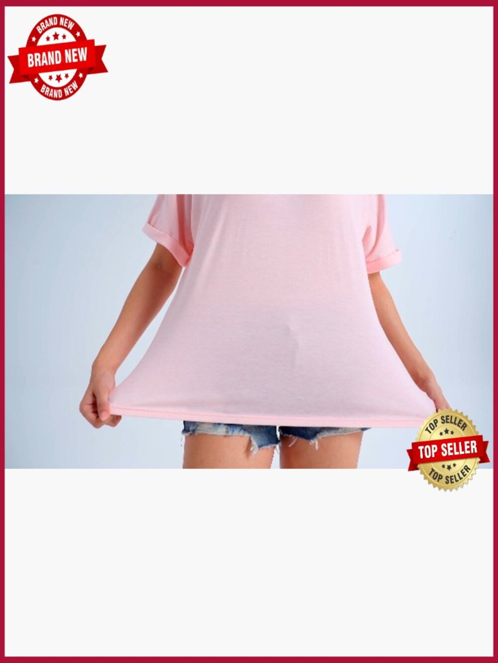 3 Pack Women's Oversized Tees Short Sleeve Crew Neck Summer Basic Tops - Picture 7 of 7
